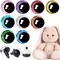 180pcs 16mm 3D Glitter Moon Safety Eyes with Washers – Multi-Color Plastic Craft Eyes for Amigurumi, Dolls, Stuffed Animals, Puppets & DIY Projects (9 Colors)
